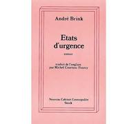 Etats d'urgence Notes pour une histoire d'amour - André Brink - Stock - broché - Livre