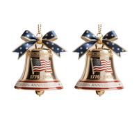 États-Unis 250e Anniversaire Liberties Bells Ornement Fait À La Main Les Dons De Pendentif Fondateur États-Unis.