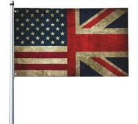 États-Unis Britannique Drapeaux De Cour Drapeau Double Face Bannière Décorative Amusant Pour Pelouse Balcon Bureaux 3X5 Ft
