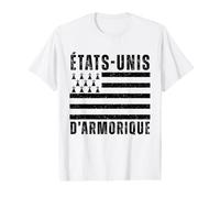 États-Unis D' Armorique Humour Breton Drapeau Bretagne T-Shirt Graphique avec Valeur