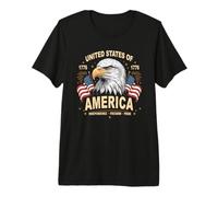 États-Unis d'Amérique 1776 Eagle T-Shirt Haut de Gamme