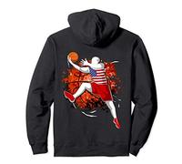 États-Unis d'Amérique Basket-ball Drapeau National Américain Sweat à Capuche
