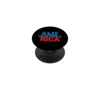 États-Unis d'Amérique en Lettres Bleues et Rouges PopSockets PopGrip Adhésif