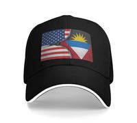 États-Unis D'Amérique Et Barbuda Le Peuple De Barbuda Drapeau Unisexe Casquette De Baseball Plat Baseball Cap Classic Casquette Trucker pour Été Cyclisme Toutes Les Saisons