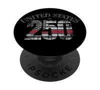 États-Unis de 250 Pompiers américains Red Thin Line PopSockets PopGrip Adhésif