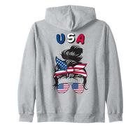 États-Unis, Drapeau américain, Fille américaine, Femmes Filles américaines Sweat à Capuche