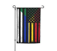 États-Unis Et Druzes Drapeaux Avec Œillets Drapeaux De Jardin Double Face Drapeau De Cour Pour Événement Clubs Extérieure 30X45cm