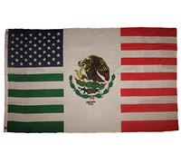 États-Unis Mexique Combinaison Amitié Mexicaine Américaine Drapeaux De Maison 90X150Cm Résistant Aux Intempéries Drapeaux Décoratifs D'Extérieur Double Face Bannières De Pour Maison