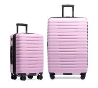 États-Unis Traveler Boren Valise de Voyage Rigide en Polycarbonate Robuste avec 8 Roues pivotantes et poignée en Aluminium, Lavande, 2-Piece Set, USB Port in Carry-on