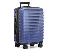 États-Unis Traveler Boren Valise de Voyage Rigide en Polycarbonate Robuste avec 8 Roues pivotantes et poignée en Aluminium, Bleu Marine, Carry-on 22-inch, USB Port