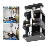 Étau à centrage automatique pour les amateurs de bricolage, pince d'établi en alliage d'aluminium CNC avec mâchoire à rainure en V, capacité de 10 à 65 mm, noir