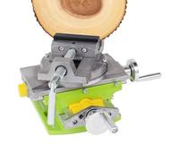 Étau à glissière croisée - Table de fraiseuse de précision 24,5 x 25 x 16 cm, table rotative à 90°, perceuse à glissière Cros, fixation de serrage d'établi avec mâchoire réglable | Étau de perçage rob