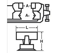 Etau à mors parallèles VIRAX 105 mm - 200410 G