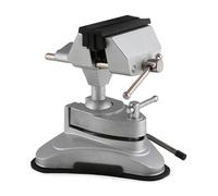 Etau à rotule EBERTH avec largeur de mâchoire de 75 mm, rotule pour un alignement flexible, pied ventouse pour un maintien ferme