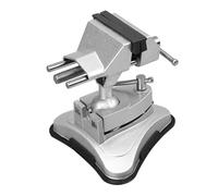 Étau à ventouse en aluminium rotatif à 360° 70 mm pour perceuse électrique, surface lisse, outil de serrage - Argent