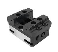 Étau autocentrant KSF75-100 60 mm 3" compact avec mâchoires brutes en acier dentelé for usinage CNC 5 axes