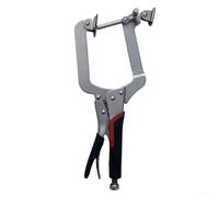 Étau d'angle 12 pouces, fonction 2 en 1 comme étau C et pince d'angle à 90°, zone de serrage max 8 cm, poignée antidérapante avec poignées en caoutchouc, argent-noir