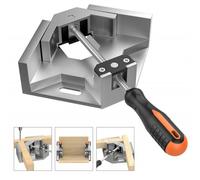 etau d'angle 90° en aluminium | Etau d'angle pour le travail du bois | Serre-joint pour cadres à onglets | Serre-joint à angle droit pour bois métal | Etau d'angle réglable avec poignée
