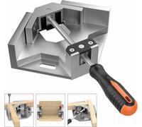 etau d'angle 90° en aluminium | Etau d'angle pour le travail du bois | Serre-joint pour cadres à onglets | Serre-joint à angle droit pour bois métal | Etau d'angle réglable avec poignée