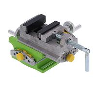 Étau de 7,6 cm pour perceuse - Largeur de mâchoire transversale - Fraisage en métal robuste - Support d'étau à poulie - Support de serrage en croix - Pour machine à monter sur banc