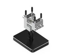 Étau de bureau miniature double usage avec base amovible et joint à rotule à 360 degrés pour assemblage de bijoux électroniques Étau en acier inoxydable