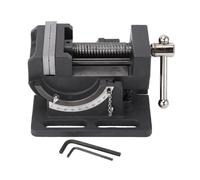 Étau de presse Gearwell, étau de machine inclinable, étau coulissant croisé avec base de meulage, fixation de perçage en acier moulé pour perceuse d'établi