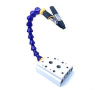 Étau de serrage de table avec 6 trous de montage et tube rotatif en polypropylène pour orientation du fer à souder et fixation des composants PCB (1 bras)