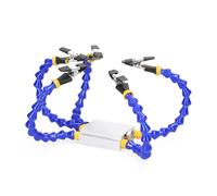 Étau de serrage for bancs avec base en aluminium, bras flexible, outil troisième main, clips silicone et jeu tubes universels for réparations soudage complexes (5 bras)