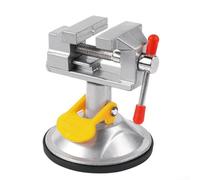 Étau de table en alliage d'aluminium, petit étau de table électrique fixe réglable rotatif à 360 degrés (argenté)