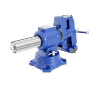 Étau de table rotatif en fonte multi-axes - Bleu - Étau de table - Étau fixe - Portée : 50 mm - Envergure : 100 mm