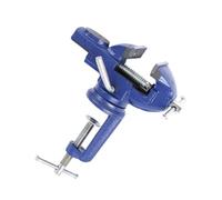 Étau de Table Rotatif Multifonction pour Établi, Mini Bleu Acier
