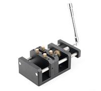 Étau de travail du bois à centrage automatique, étau de presse en alliage d'aluminium CNC avec rainure en V pour stock rond, pour gabarit de serrage de précision de 10 à 65 mm pour fabrication de