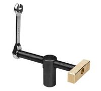 Étau de travail du bois avec base rotative à 360 degrés, installation simple et robuste pour une utilisation professionnelle et en fonte robuste