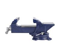 Étau d'Établi 125mm, Étau Menuisier avec Base Pivotante 360°, Construction Fonte Robuste - Mandrin Forgé Haute Dureté, Anvil Solide Utilisation Bois et Métal