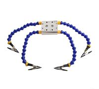 Étau d'établi avec bras flexibles pour support de fer à souder et réparation de soudage PCB, base en alliage d'aluminium avec plusieurs trous de montage et clips résistants à la chaleur (4 bras)
