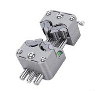 Étau d'établi en acier inoxydable 304 de 2,5 cm avec enclume, design de serrage à quatre mâchoires pour formes irrégulières, base antidérapante, compatible avec montage M6