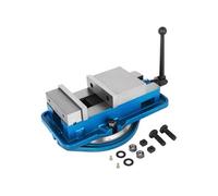 VEVOR Etau d'Établi Largeur De Mâchoire 8cm Avec 4 Vis Pour Meuleuse Perceuse Fraiseuse Bleu et argent