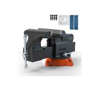 Etau d'Etabli Polyvalent Fonte Ductile 15,2 cm Enclume Base Pivotante 360°