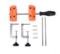 Étau d'établi réglable pour le travail du bois - Pinces d'établi robustes avec poignée souple, ouverture de 11 cm, plage de serrage de 15 à 55 mm, taille M