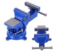 Étau d'Établi SHEK 100mm Pivotant 360° en Fonte Mâchoires Acier 45# avec Enclume pour Atelier Professionnel