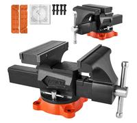 Étau Établi Polyvalent Largeur Mâchoire 203 mm-VEVOR-avec Enclume, Base Pivotante 360°, Gorge 94 mm-pour Serrage de Tuyaux Ronds