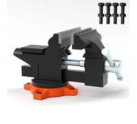 Étau Établi Polyvalent Largeur Mâchoire-Duoku-114 mm-Base de Verrouillage Pivotante à 240 °-Étau Polyvalent avec Enclume