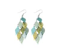 Étau Fil Boîte Ensembles Examen Bijoux Elegant Colorful Hollow Ear Hook Earrings Design Shows Natural Beauty Light And Breathable Suitable For Daily Wear Piercings Outil Ultrasonique (Green, One Size)