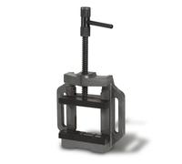 Etau machine EBERTH en fonte grise et acier, Largeur de mors 125mm, Longueur max. Largeur de serrage 100mm, étau de machine pour fixation sur perceuse