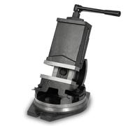Etau machine EBERTH rotatif et basculant en fonte d'acier, Max. Largeur de serrage 125mm, largeur de mors 160mm, étau pour perceuse