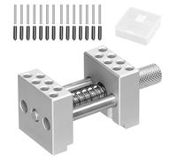 Étau multifonction en acier inoxydable 304 pour modélisme, gabarit fixe, bricolage, établi de remodelage avec largeur de serrage réglable, vis de réglage fin, ressorts internes, capuchons en silicone