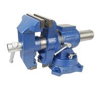 Étau multifonction rotatif à 360 degrés de 12,7 cm - Étau de table professionnel rotatif - Pince de table en fonte lourde - Étau industriel - Pour ponceuse plate - Bleu