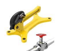 Étau portable - 0,3 à 3,8 cm - Collier de serrage en aluminium - Réglage automatique de la force de serrage - Outil léger - Base solide pour l'entretien des valves dans les pièces - Jaune