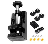 Étau portable réglable pour horloger et amateurs, poignée en aluminium de 55 mm, outil avec base stable, pinces plates délicates