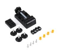 Étau portable réglable pour horlogers et amateurs - Outil en aluminium avec base stable - Pinces plates génériques miniatures - Pinces de montre - Outil d'artisanat de bijoux - 55 mm